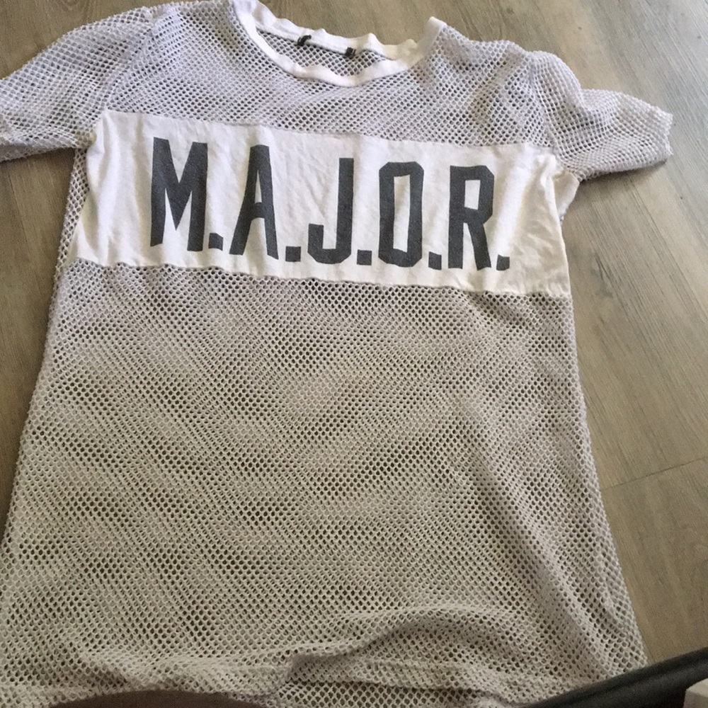 A mesh shirt